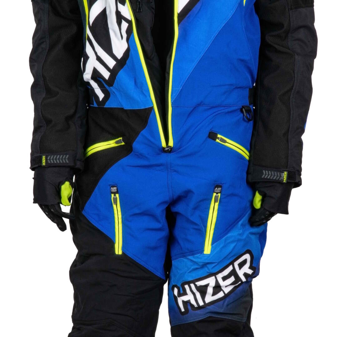 Комбинезон для снегохода HIZER №2 black-blue (текстиль) (XXXL)